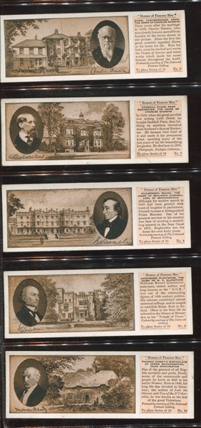 1934 Typhoo Tea Homes of Famous Men Complete Set of (25) Cards