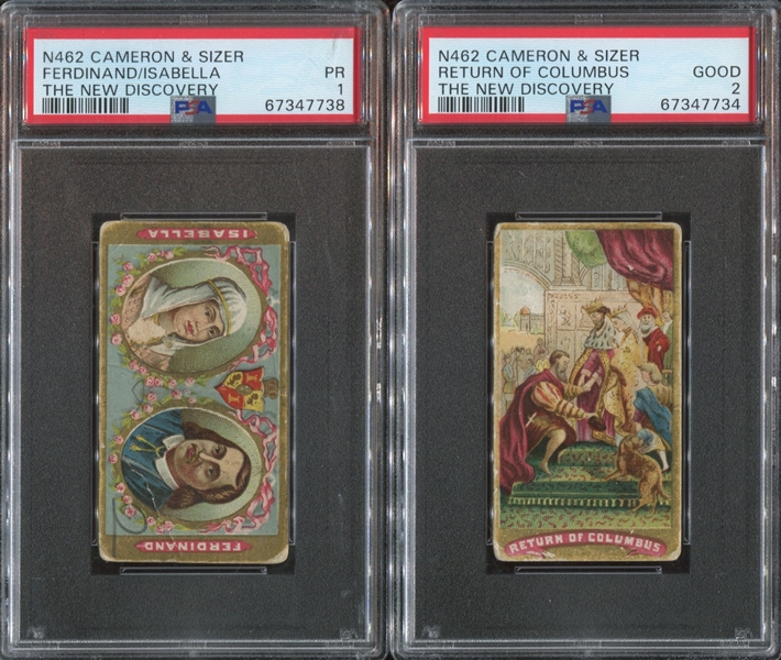 N462 Cameron & Sizer New Discovery Lot of (4) PSA-Graded Cards