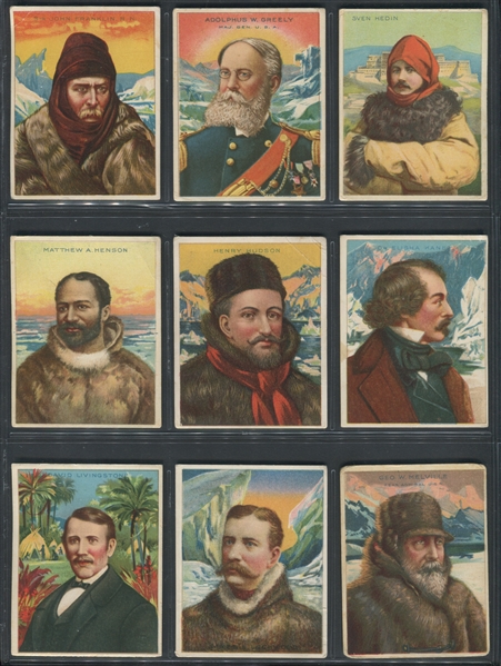 T118 Hassan Cigarettes World's Greatest Explorers Complete Set of (25) Cards