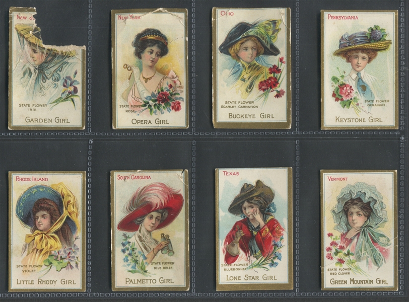 T106 Fatima Cigarettes State Girls Complete Set of (25) Cards