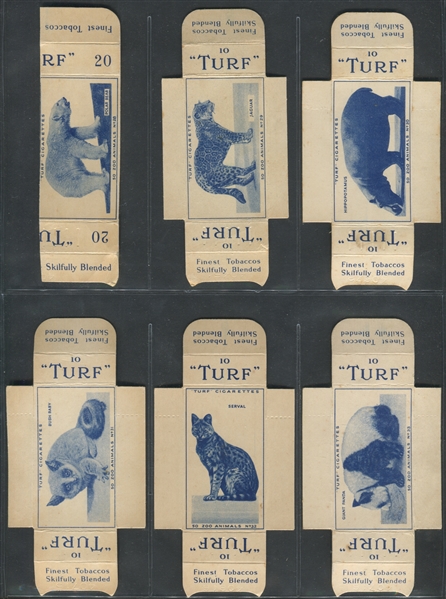 1955 Turf Cigarettes Animals Lot of (47) Complete Slides with Cards