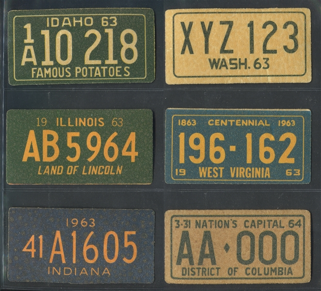 F-UNC General Mills License Plates Lot of (36) Cards
