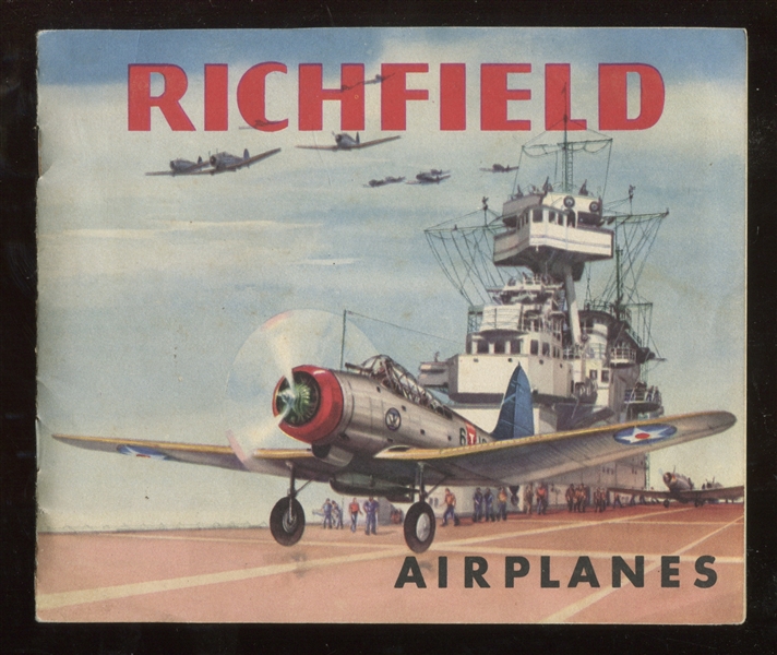 UO02 Atlantic Richfield Airplanes Album with Complete Set of (12) Cards Mounted