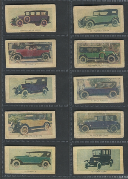 V60-2 Neilson's Automobiles (Color) Complete Set of (40) Cards