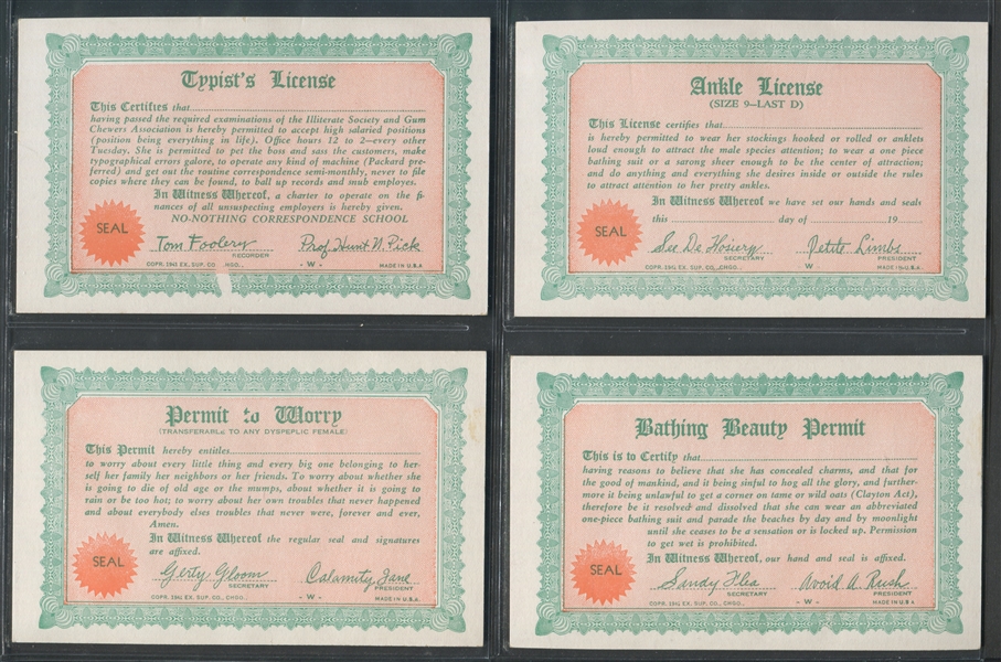 Mixed Lot of (15) Mutoscope/Exhibit Cards with Girls 6-in-1's