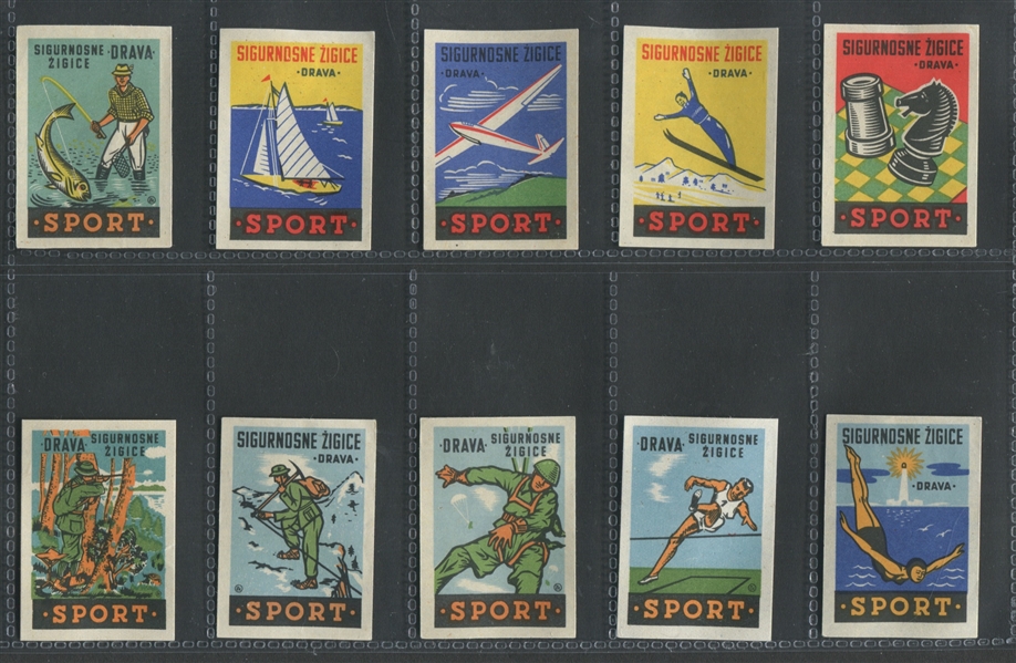 Interesting Croatian? Sport Matchbox Labels with Sports Images (24)