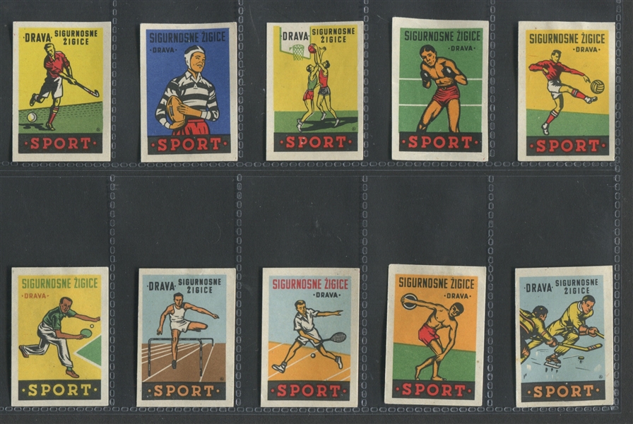 Interesting Croatian? Sport Matchbox Labels with Sports Images (24)