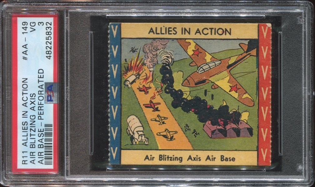 R11 W.H. Brady Allies in Action #AA-149 Air Blitzing Axis PSA3 VG