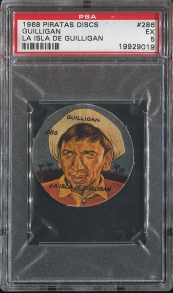 1968 Piratas Discs #286 Guilligan (Gilligan) PSA5 EX