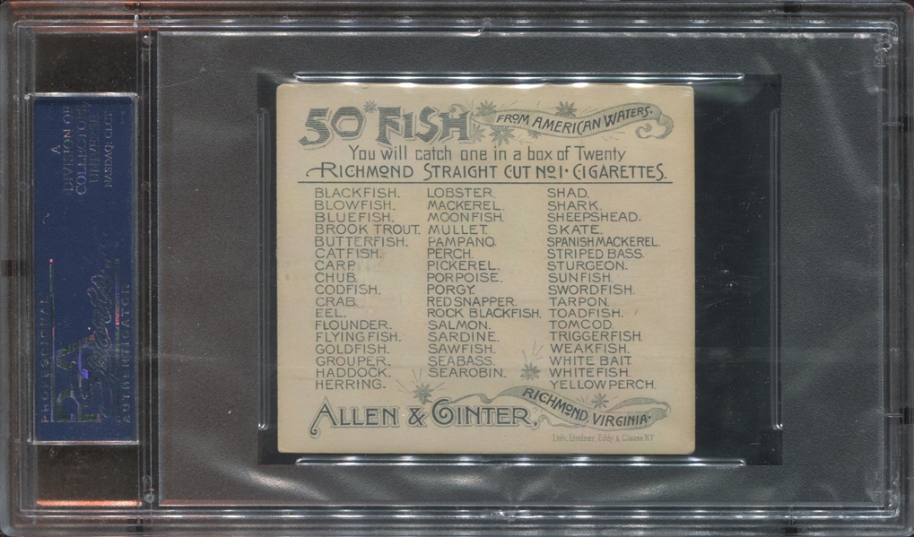 N39 Allen & Ginter Fish from American Waters Tarpon PSA4.5 VG-EX+