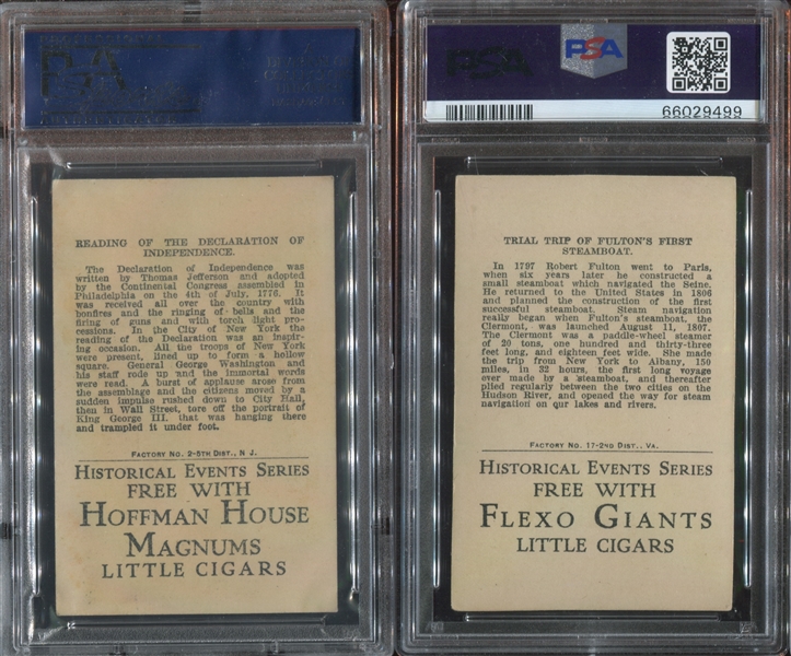 T70 Historical Events Lot of (2) PSA-Graded Type Cards