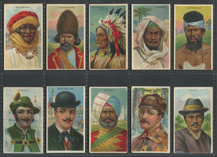 T113 Types of All Nations Mixed Back High Grade Set of (50) Cards