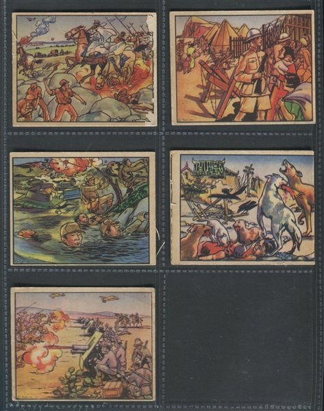 R69 Gum Inc Horrors of War Prize Card Lot of (5) Different
