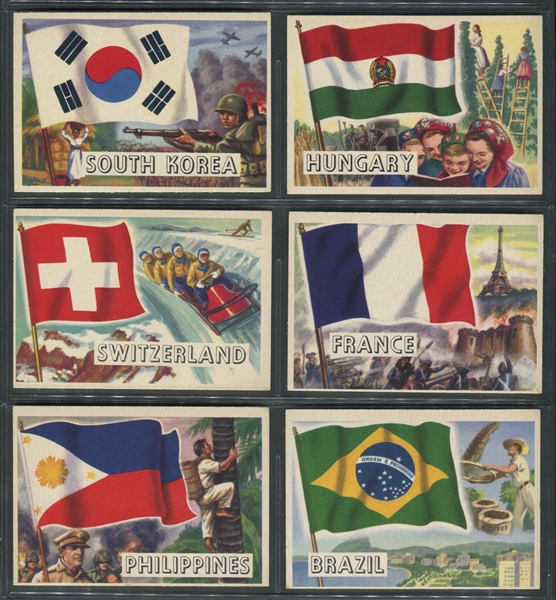 1956 Topps Flags of the World Complete Set of (80) Cards