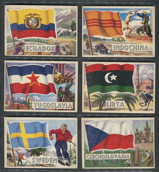 1956 Topps Flags of the World Complete Set of (80) Cards