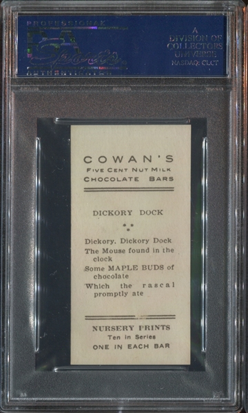 1910's Cowan's Nursery Prints RARE Dickory Dock Type Card