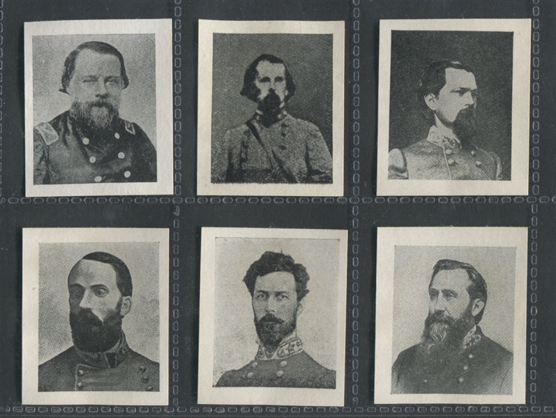 E-UNC American Chicle Civil War Generals Lot of (6) High Grade