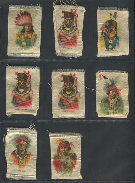 S67 Mixed Brand American Indian Portraits Lot of (53) Silks