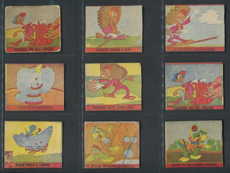 R161 Walt Disney Strip Card Lot of (24) Cards