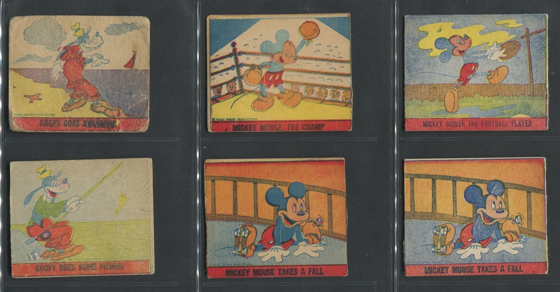 R161 Walt Disney Strip Card Lot of (24) Cards