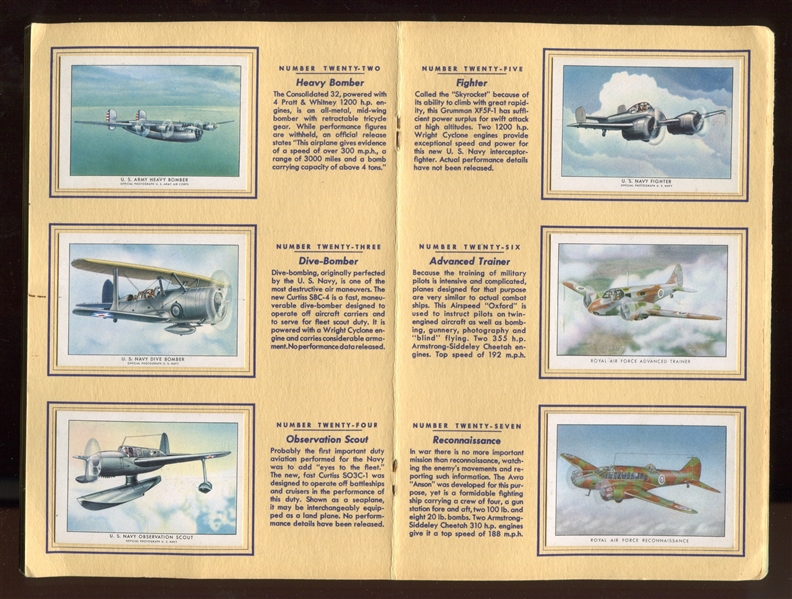 T87 Wings Cigarettes Series B Complete Set of (50) in Album
