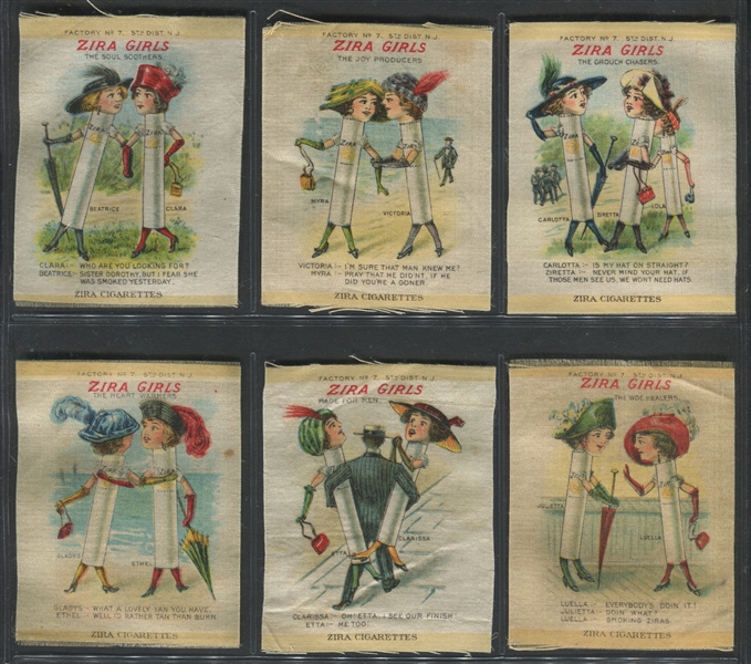 S102 Zira Cigarettes Zira Girls Complete Set of (10) Silks