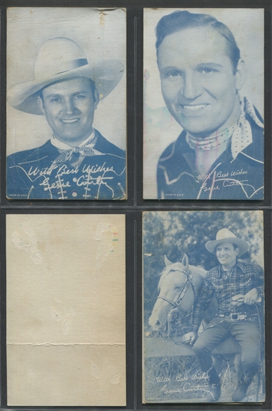 1940's Gene Autry Exhibit Lot of (15) Cards