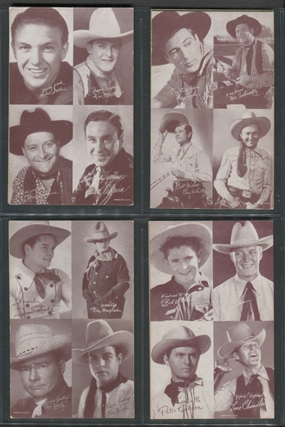 1950's Western Exhibits 4-in-1 Lot of (16) Cards