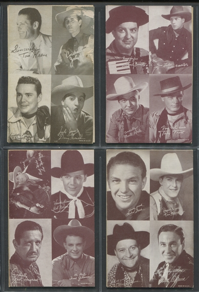 1950's Western Exhibits 4-in-1 Lot of (16) Cards