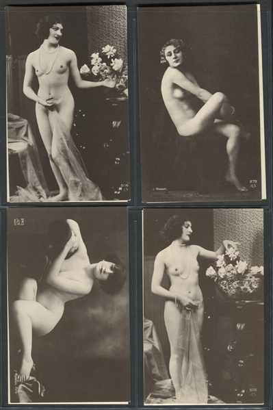 1920's French Nudes Post Cards Lot of (18) Cards