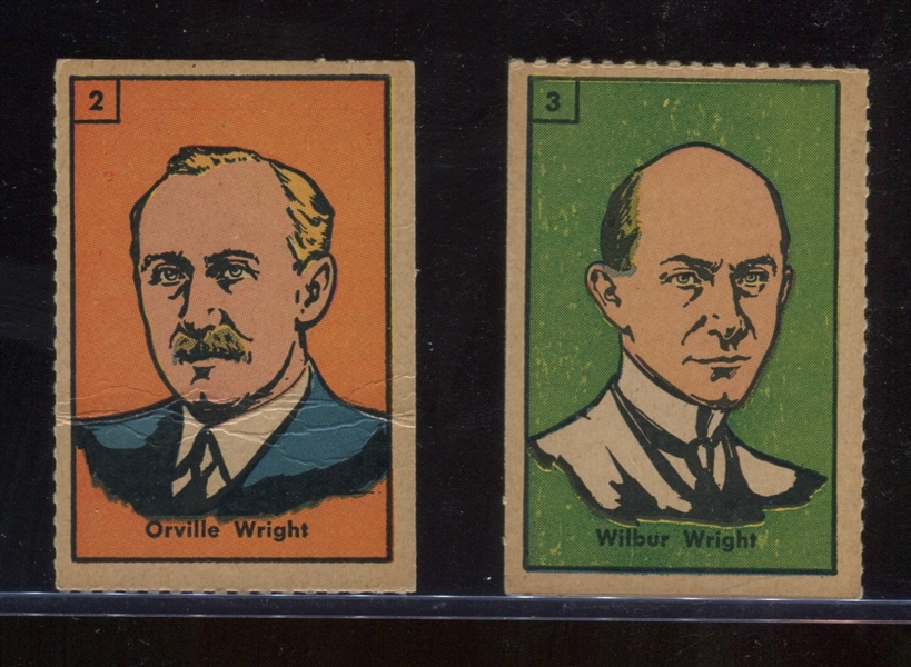 R830-1 Aviation Strip Card Lot of (2) Orville and Wilbur Wright