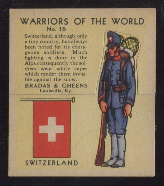 R170 Bradas & Gheens Warriors of the World #16 Switzerland