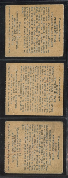 R34 W.H. Brady Commando Ranger Lot of (3) Cards
