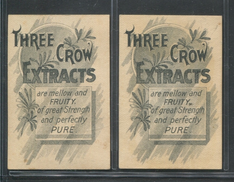 H-UNC Three Crow Extracts Famous Figures Lot of (2) Cards