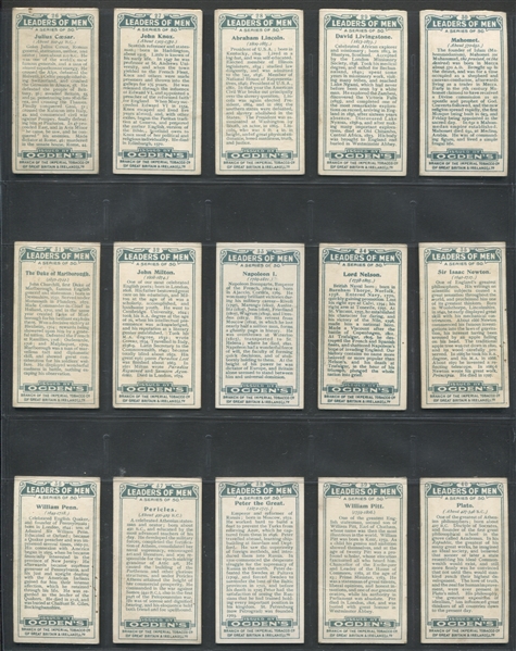 1924 Ogden's Cigarettes Leaders of Men Complete Set of (50) Cards