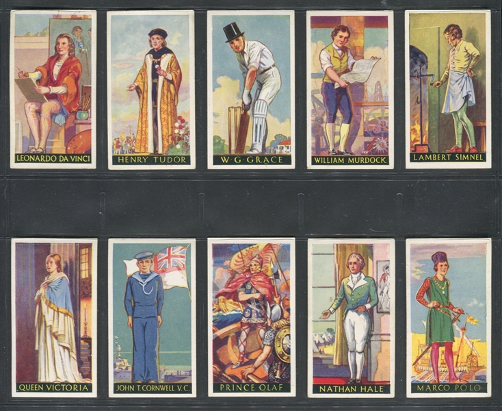 1936 Godfrey Phillips Famous Minors Complete Set of (50) Cards