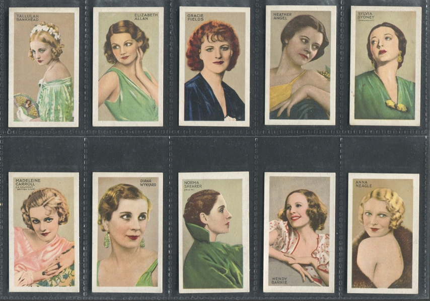 1934 Gallaher Cigarettes Champions of Stage and Screen Complete Set of (48) Cards