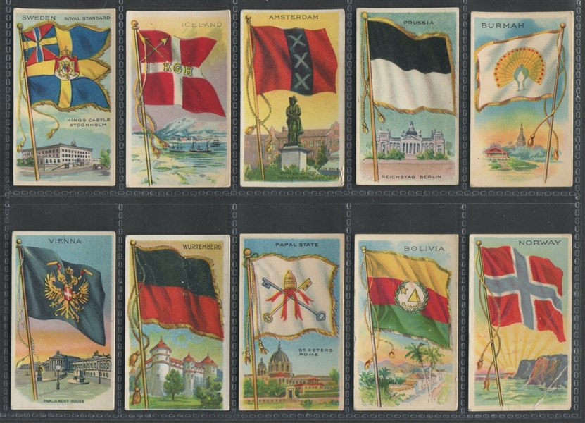 T59 Flags of the World Mixed Back Lot of (147) Cards