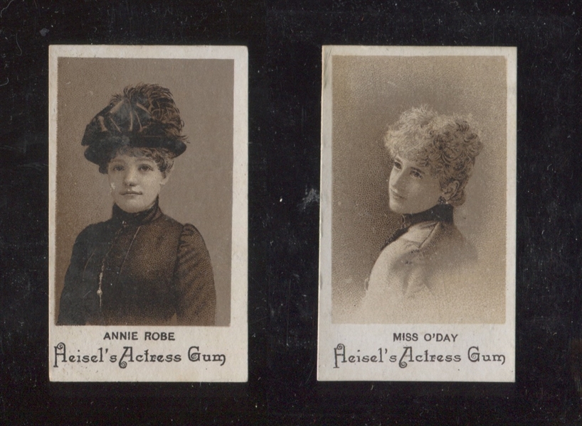 E180 Heisel's Gum Actresses Lot of (2) Cards