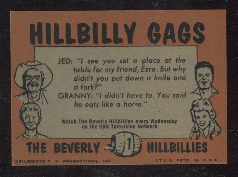 1963 Topps Beverly Hillbillies #1 People in Californy