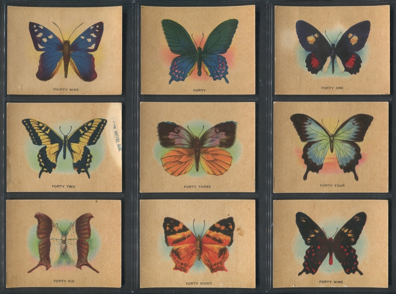 FC2 Harry Horne Butterflies Near Set of (37/50) Cards