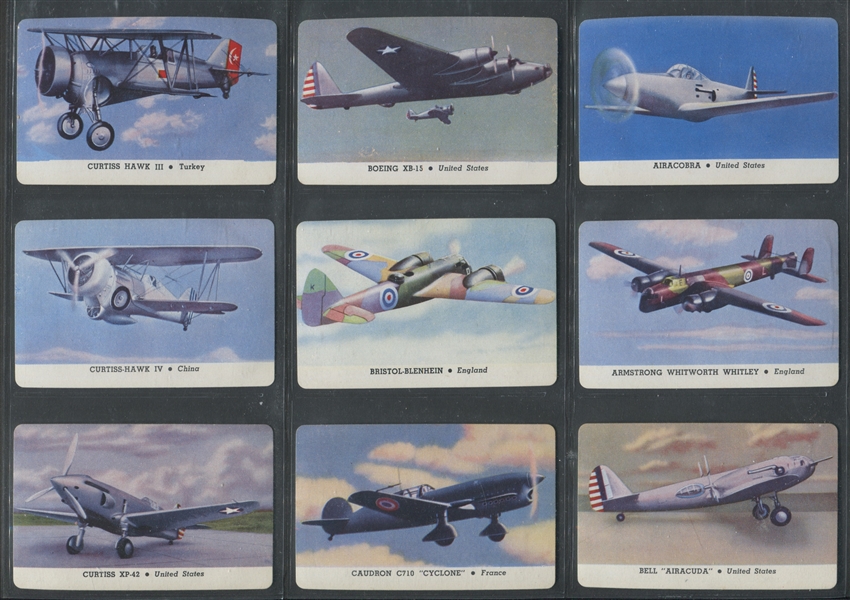 R112-3 Card-O Airplanes (Series B) Complete Set of (26) Cards with Joker Back