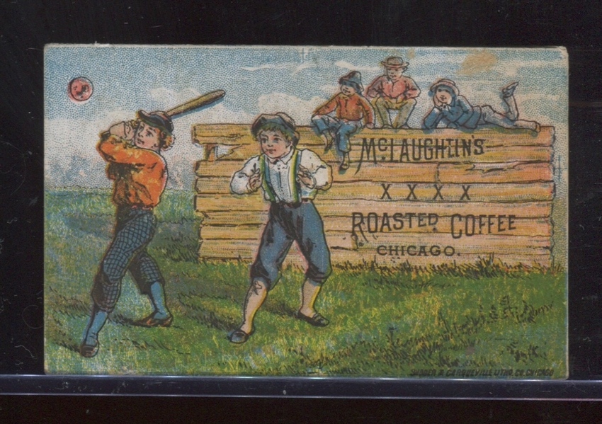 1886 McLaughlin's Coffee Calendar Card with Baseball Content