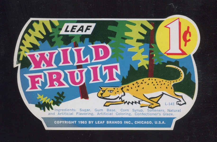 Interesting 1960's Leaf Wild Fruit Candy Label