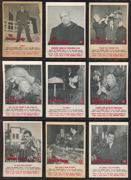 1964 Donruss Addams Family Complete Set of (66) Cards