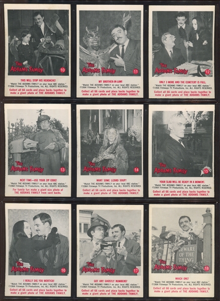 1964 Donruss Addams Family Complete Set of (66) Cards