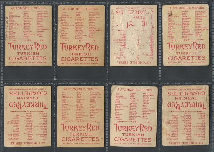 T37 Turkey Red Automobile Series Complete Near Set of (46/50) Cards