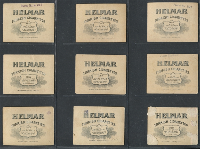 T107 Helmar Seals of U.S. and Countries Lot of (130) Cards