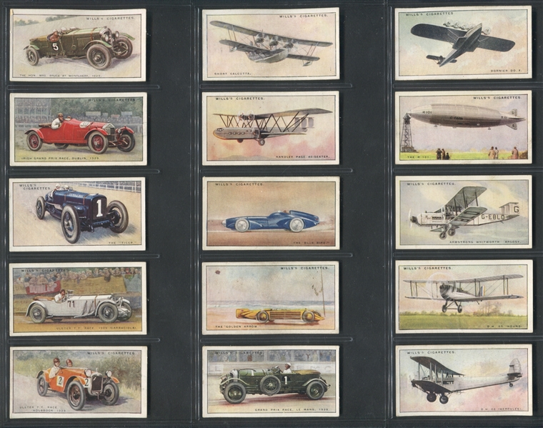 1930 W.D. & H.O. Wills Speed Complete Set of (50) Cards