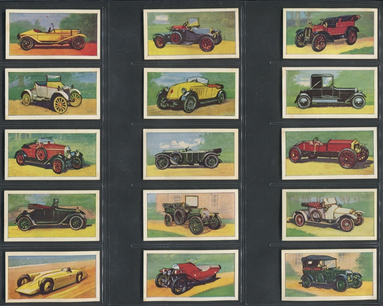 1965 Barratt & Co Cars of the World Complete Set of (50) Cards